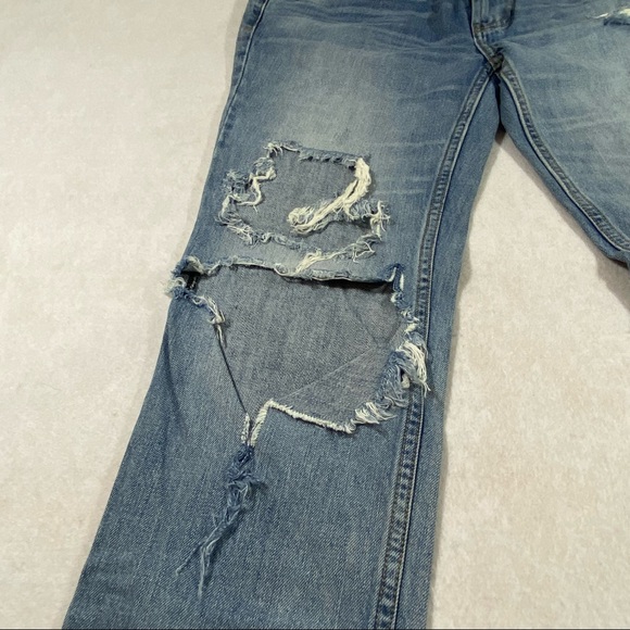Pacsun Jeans Slim Straight Fit 30x30 Ripped Jeans light wash distressed pants - Picture 5 of 10